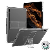 Clear Case For Samsung Galaxy Tab S7 Plus S7 FE 12.4 inch Case, Stand Cover With Pencil Holder For Galaxy Tab S8 Plus S8+ Case