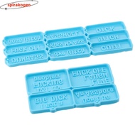 SPIRAKOGEO 2Pcs Swear Words Keychain, Silicone Molds Resin Mold, Bad Words Cuss Words Men