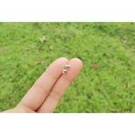 STAR EARRINGS 18K WHITE GOLD/ PLUMP STAR EARRINGS 18K WHITE GOLD