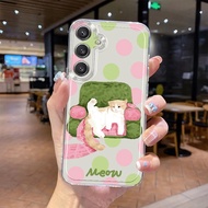 Transparent Tpu SILICONE Soft Case Cat on the sofa For OPPO reno A18 A3S A5S A15 A54 A53 A57 5 A12 A