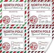 96 Pieces from Santa Claus Gift Tag Stickers Christmas Gift Tags Stickers from Santa North Pole Deli