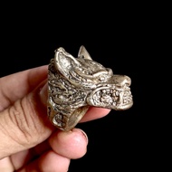 Brass Patterned Ring