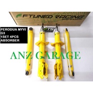 PERODUA MYVI G3 3RD GEN FTUNED SPORT ABSORBER  FRONT REAR - FTS SHOCKS ORIGINAL