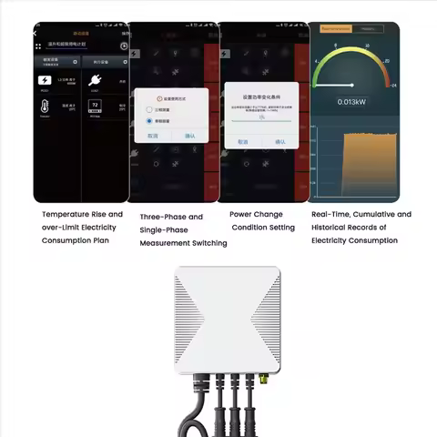 ABCD 2X 80A Tuya ZigBee 3 Phase Energy KWH Meter Power Clamp Current Transformer App Monitor