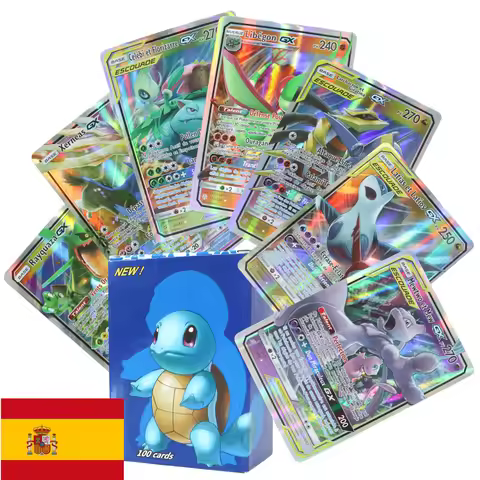 100Pcs Spanish Pokémon cards Rare Vmax TAG TEAM V Energy Card Collectible Card pokemon Shiny Card
