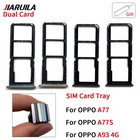 NEW For OPPO A77 A77S A93 4G A78 SIM Card Holder Tray chip slot drawer Holder Adapter Socket Replace