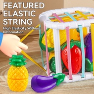 Sensory Blocks Blocks Rainbow Cube Sorter Early Kid Educational BabyToy