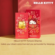 TA9 【Goldtop】Rare Sanrio Family Hello Kitty Dharma Pure Gold Bar (0.3g) Gold 999 Dharma KT Cat 24K E