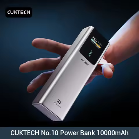 CUKTECH No.10 Power Bank 10000mAh PB100P 150W MAX 2-Port Output Portable Charger For Macbook iPhone 