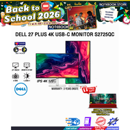 [ผ่อน 0% 10 ด.]DELL 27 PLUS 4K USB-C MONITOR S2725QC (IPS 4K/120Hz) /ประกัน 3 Years Onsite