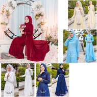Delisya Dress . Lace Jubah Dress . Baju Nikah Tunang Pengantin . Baju Raya 2024 . Muslimah Lace Jubah Dress