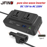 200W Car Inverter LCD Display DC 12V to AC 220V Adapter Charger Socket Auto Power Converter USB for 