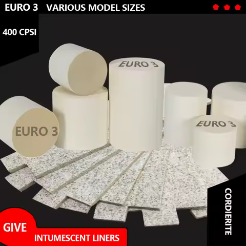 Euro 3 400Cell Petrol Vehicles Ceramic Honeycomb Catalyst Universal Catalytic Converter For Engines 