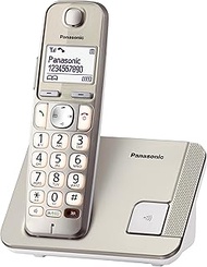 PANASONIC KX-TGE210CXN Digital Cordless Phone, Champagne Gold