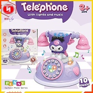 Đồ Chơi Điện Thoại Cho Bé, Điện Thoại Đồ CHơi Hình Kuromi Siêu Cute, Có Đèn Và Nhạc, Đồ Chơi Trẻ Em