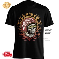 American Touring Harley HD Bikes Motorcycles Tshirt Cotton