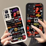 Q-89 Fashion Rock Black white Case for Xiaomi Redmi Note 10 10s 11s 11 2022