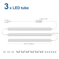 1.64FT T5 Light Bulbs Tube led 220V 110V 230V 50CM with Switch Power Cord Bar Lamp Kitchen Ceiling H
