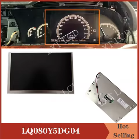 Original 8.0 inch LQ080Y5DG04 LCD Display Screen For Mercedes W221 W216 S450 S550 S600 CL550 CL600 I