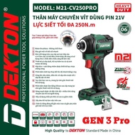 DEKTON Cordless Screwdriver / M21-CV250PRO / Comprehensive Upgraded Version / Universal Pin / Brushl