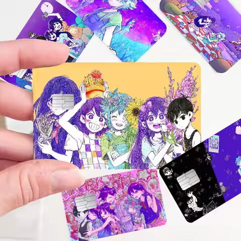 Anime Omori Anmie Sticker Film Skin Cover For Credit Card Debit Bank Card Front
