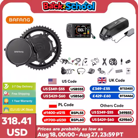 Bafang CAN BBS02B 36V 500W Mid Drive Motor Bike Electric Bicycle Conversion Kits M315 Fit With 36V 1