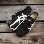 Onisuka Tiger Maxico66 Men's Shoes_Onisuka Men's Flat Shoes Synthetic Leather Black White Premium