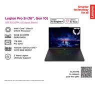 Lenovo Legion Pro 5i 83F3002PMJ Gaming Laptop (Intel® Core Ultra 9 275HX, 32GB RAM, 1TB SSD, NVIDIA®