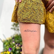 GATTOO [Amor fati Love Is Fact] Letter Pen Line Plant Extract Square Tattoo Sticker