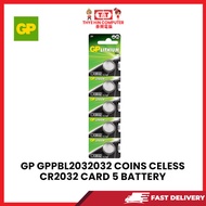 GP GPPBL2032032 COINS CELESS CR2032 CARD 5 BATTERY
