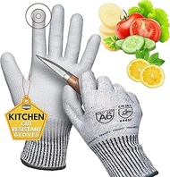 F8WARES Anti Cut Resistant Level 5 Protection Cut-proof with Elastic Safety Gloves for Home, Kitchen