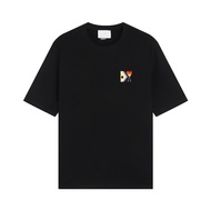 France style Ami Paris Summer Short Sleeve T-shirt Embroidery Small Love Cotton Loose Casual Half Sl