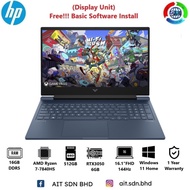 HP Victus 16-s0095AX 16.1"FHD 144Hz Gaming Laptop AMD Ryzen 7-7840HS 16GB 512GB SSD RTX3050 6GB W11 