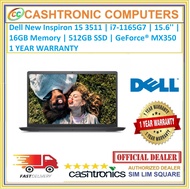 Dell New Inspiron 15 3511 | i7-1165G7 | 15.6'' | 16GB Memory | 512GB SSD | GeForce® MX350  1 YEAR WARRANTY