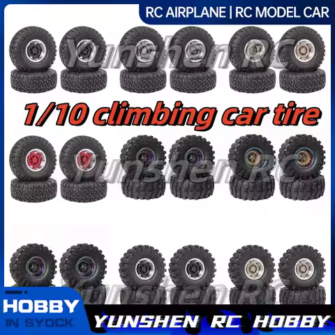 Ljf Rc 1/10 Climbing Car 1.9-Inch (Chinese Size) Frosted Wheel Hub Tire K02 Tire Yk4107 4106 Trx4 Sc