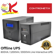 CONTRONETIX OFFLINE UPS V800 / V1200 / V2000 LINE INTERACTIVE AVR WITH UNIVERSAL OUTPUT  *UNINTERRUP