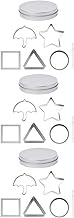 Ciieeo 3 Sets Korean Sugar Candy Making Tools Dalgona Cookie Mold Cookie Cutters Biscuits Molds Umbrella Triangle Star Round Fondant Stamper Squid Sugar Game Kit for Kitchen