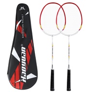 Badminton racket 2- aluminum alloy offensive adult badminton racket with bag
