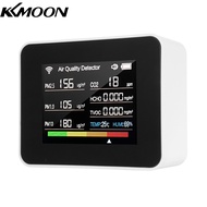 Kmoon 13 In 1 Tuya WiFi มีเตอร์วัดคุณภาพอากาศอากาศในร่มหน้าจอที่มีคุณภาพตรวจจับ Cot₂ HCHO PM2.5 PM1.