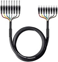 Monoprice 8-Channel 1/4 Inch TS Male to RCA Male Snake 26AWG Cable C/d - 20 Feet With 8 Balanced Mon