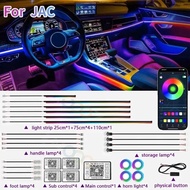 RGB 22in1 Car Interior Acrylic Car Ambient Lights For JAC J7  S2  JS2 T8 JS4 J5 Refine S3 S7 J4  JS3