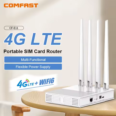 comfast AX300 4G Lte Modem with SIM Card WiFi6 2.4G Outdoor Portable Internet wireless Router ASR180