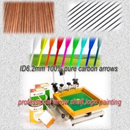 Professional Logo Painting  Pure Carbon Shaft Arrows with Feathers Fletching  For ID6.2/4.2mm DIY ar