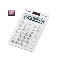 Casio Calculator เครื่องคิดเลข  คาสิโอ รุ่น  JS-40B-WE แบบทนทาน สีปุ่มตัวเลขไม่เลือน 14 หลัก สีขาว