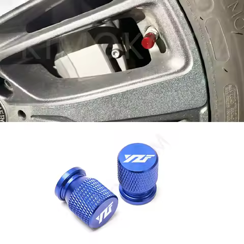 For YAMAHA YZF R1 R3 R6 R25 R125 R1M YZFR1 YZFR6 YZFR3 Metal Tire Valve Air Port Stem Cover Caps 2 P