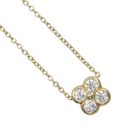 Tiffany & Co. 18k 黃金鑲鑽項鍊，約 2.38 克，鑲邊，女士 [二手]