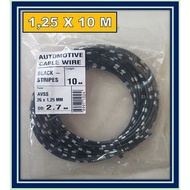 KABEL BINTIK 1.25 MM HITAM / KABEL 1,25 SERABUT TEMBAGA KELISTRIKAN MOBIL / KABEL SERAT TEMBAGA