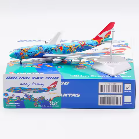 B606501 Alloy Collectible Plane Gift HX Model 1:400 Qantas Airways Boeing B747-300 Diecast Aircraft 