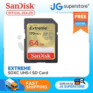 SanDisk Extreme SD Card 64GB SDXC UHS-I Class 10 with 170MB/s Read Speed V30 | SDSDXV2-064G-GNCIN