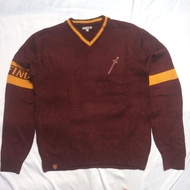 SPAO X HARRY POTTER Gryffindor Vneck Burgundy Academy Knitwear Sweater Sweatshirt Crewneck Knitted W